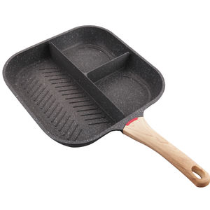 Poêle à steak multifonctionnelle ronde S136 en pierre médicale, antiadhésive, pour gâteaux et plats profonds, idéale pour le petit-déjeuner - Vente en gros - Product Image 2