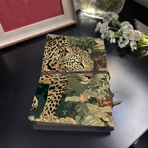 A6 taccuino Vintage fatto a mano pagine sostituibili carta gialla spessa ideale per i professionisti che lavorano con <span class=keywords><strong>leopardo</strong></span> in boscaglia B - Product Image 3
