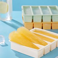 Moule à glaçons en silicone avec couvercle, bac à glaçons à 4 cavités pour whisky, cocktails, machine à glaçons pour congélateur avec couvercle