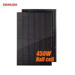 แผงโซลาร์เซลล์ขายดี 450w สีดำทั้งหมด แบบ Half Cell Topcon แผงไฟฟ้าโซลาร์เซลล์ 450w 550w 570w สำหรับที่อยู่อาศัย - Product Image 1