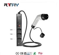 Câble de charge portable électrique 16A de haute qualité pour véhicules électriques avec prise de décharge automobile brésilienne Type 2, station d'alimentation extérieure