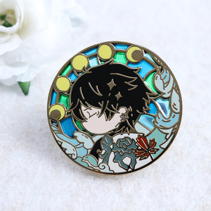 مصنع الصانع مخصص تصميم مجاني طباعة الشاشة لؤلؤ الصلب المينا دبوس - Product Image 5