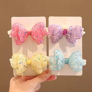 All'ingrosso <span class=keywords><strong>accessori</strong></span> per <span class=keywords><strong>bambini</strong></span> carini elastici con perla alta fascia di gomma per ragazze con lustrini di paillettes per <span class=keywords><strong>bambini</strong></span> - Product Image 3