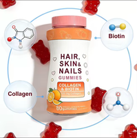 Gummies pour cheveux, peau et ongles très vendus, gummies à la biotine avec collagène et kératine pour adultes