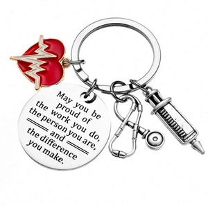Accesorio de Moda, Regalos para Médicos y Enfermeras, Llavero de Acero Inoxidable, Llaveros de Agradecimiento - Product Image 5