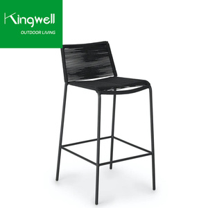 Modern French <strong>Outdoor</strong> Patio <strong>Bar</strong> Furniture <strong>Set</strong> All Weather Luxury <strong>Bar</strong> Rope Woven Stool <strong>Sets</strong> Table and High Chairs <strong>Set</strong> - Product Image 5