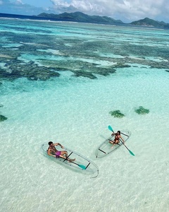 เรือคายัคใสแบบโปร่งแสงสำหรับ 2 คน ลดราคาจากโรงงาน เรือพายพลาสติกใส เรือแคนูใส - Product Image 3