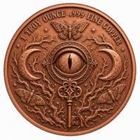 Pièce de collection ronde personnalisée en cuivre pur 999 de 1 once, motif animalier en relief, vente directe en gros du fabricant