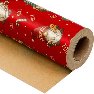 Gnomes Christmas Wrapping <b>Paper</b> 17 In X 33 Ft <b>Roll</b> Recyclable Gift <b>Wrap</b> For Holiday Craft - Product Image 1