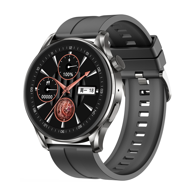 Factory Wholesale Unisex Smart Watch with Alarm Clock Magnetic Charging GPS AMOLED Display Heart Rate SpO2 Health Monitoring