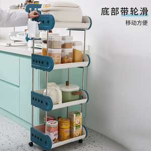 Estante de Cocina Moderno de 2 Niveles con Ganchos para Utensilios y Especias, Plástico Fácil de Limpiar - Product Image 4