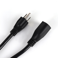 Câble d'extension d'alimentation CA robuste à 3 broches et 3 conducteurs, norme américaine, pour utilisation avec appareils électroménagers homologués, 100 % cuivre pur, indice de protection IP35