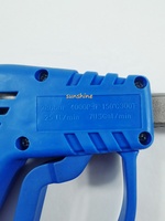 Pistolet de lavage haute pression SS 4000 PSI pour voiture, lance de pulvérisation, buse de nettoyage puissant, en acier inoxydable bleu, outil court