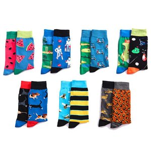 Crew Cotton <strong>Socks</strong> Men Women <strong>British</strong> Style Casual Harajuku Watermelon Cactus Fashion Novelty Art for Couple Fun <strong>Socks</strong> - Product Image 1