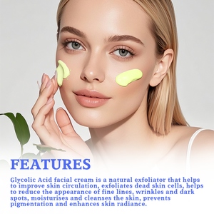 Etiqueta privada LANORIENT Vitamina C Brillo de la piel y eliminación de manchas oscuras <span class=keywords><strong>Crema</strong></span> facial <span class=keywords><strong>hidratante</strong></span> de ácido glicólico para mujeres - Product Image 5