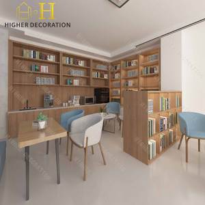 Muebles de biblioteca vintage, librería personalizada, Mostrador de tienda elegante, diseño de vitrina de madera, vitrina para librería - Product Image 5