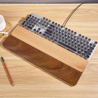 Support de clavier en noyer pour clavier mécanique, support de main en bois massif, support de poignet, repose-poignets, support de clavier pour ordinateur de bureau