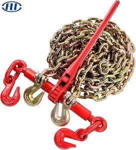 G70 5/16 "ו 3/8" קרוון שרשרת 20ft מגולוון עם clevis לתפוס וו בשני הקצוות - Product Image 6