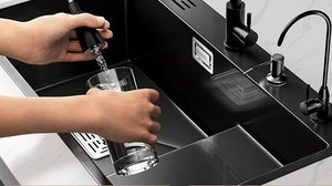 Stainless Steel Single Bowl Kitchen Sink Large Single Bowl Undermount Dish Washing Sink Vegetable Washing Basin - Product Image 6