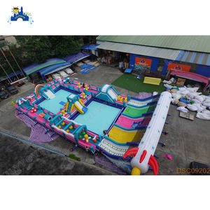Eğlence için dev yüzme havuzu şişme eğlence parkı ile Lilytoys şişme mobil su oyun parkı - Product Image 5