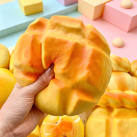 Jouet Squishy Géant Ananas 2026, Jouet Anti-Stress en PU à Remontée Lente en Forme de Pain pour Soulager le Stress, Vente en Gros