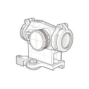 Mira de Punto Rojo SPECPRECISION RD2 1x22 con <span class=keywords><strong>Óptica</strong></span> Cerrada, Resistente al Agua IPX7, con Bloqueo de Palanca LT660, Montaje QD, Absolute Co Witness - Product Image 2