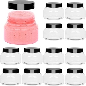 ขวดพลาสติกปากกว้างเปล่าพลาสติกร่างกายขัดภาชนะสำหรับเมือก LotionsCan ปรับแต่งฉลาก - Product Image 1