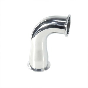 Tubería de acero inoxidable curvada a 90 grados, accesorios sanitarios soldados para uso industrial - Product Image 1
