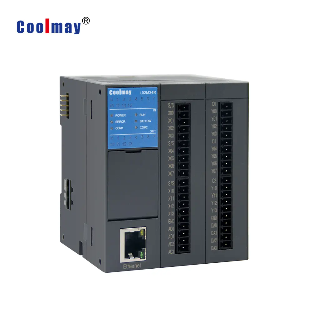 Coolmay L02 Series 12 DI 12 DO module CPU de sortie relais PLC 32k Steps 60KHz GX WORKS 2