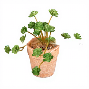 Planta Artificial de Plástico, Mini Suculenta Artificial DIY, Tallo de Rosa Blanca y <span class=keywords><strong>Echeveria</strong></span> para Decoración del Hogar en Navidad y Día de la Madre - Product Image 2