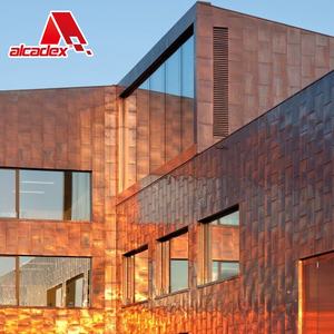 Paneles de sándwich de aluminio para Exterior, revestimiento de pared de Metal decorativo para fachadas Vintage, <span class=keywords><strong>Panel</strong></span> compuesto de <span class=keywords><strong>cobre</strong></span> y plástico para pared de cortina - Product Image 4