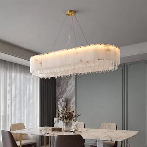 Lampadario Moderno di Lusso in Marmo Spagnolo CE, Lampada a Sospensione Rotonda in Rame Stile Nordico per <span class=keywords><strong>Soggiorno</strong></span>, Sala da Pranzo, Camera da Letto - Product Image 3