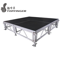Nouveaux styles 2026 : Scène événementielle modulaire portable Topfinger en aluminium, pliable, pour intérieur et extérieur, podium de concert à niveaux