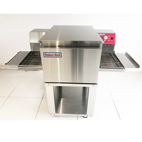 Peralatan Pembuat Pizza Profesional Oven Pizza Konveyor Penggerak Sabuk Kompak
