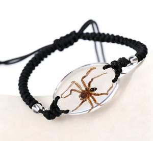 Braccialetto LC202512247 Fatto a Mano in Corda Macramè Intrecciata con Fossili di Insetti in Ambra per Uomo e Donna - Product Image 3