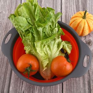 <b>Plastic</b> Folding Drain <b>Basket</b> Steamer for Vegetables and Fruits Wash Bowl Storage <b>Baskets</b> - Product Image 3