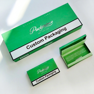 Boîtes d'emballage rigides à rabat personnalisées avec logo imprimé, paquets de <span class=keywords><strong>cigarettes</strong></span> vides, 10 paquets, couverture pour <span class=keywords><strong>cigarettes</strong></span> fines - Product Image 1