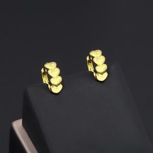 โรงงาน JXX ขายส่งต่างหูห่วงชุบทอง 24K ดีไซน์ทันสมัยรูปทรงเรขาคณิต ทำจากทองเหลือง เหมาะสำหรับทุกเพศ เป็นของขวัญ - Product Image 4