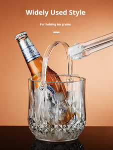 Hm 1.2L 1.3L Trong Suốt Rượu Vang Rượu Sâm Banh Bia Nhựa Rõ Ràng Acrylic Xô Đá Đồ Uống Bồn Với Xử Lý - Product Image 4