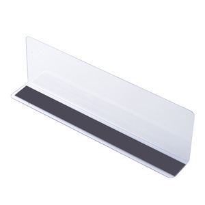 L shape Transparent plastic shelf divider for supermarket clear acrylic shelf divider for supermarket book shelf dividers