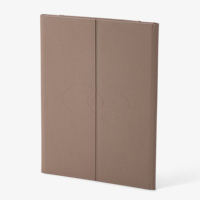 Leren bureau-organizer met bureau-accessoires, promotionele poster voor bedrijven/restaurants, modern drielaags multifunctioneel ontwerp