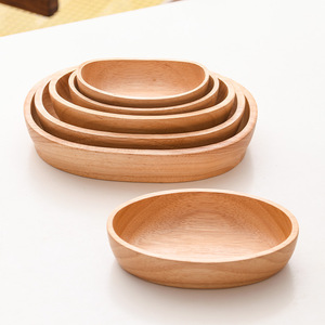 Ensemble de <span class=keywords><strong>vaisselle</strong></span> d'hôtel de saladier en bois d'hévéa en forme de <span class=keywords><strong>bateau</strong></span> créatif; Bol et plat de riz en bois massif Bol en bois unique <span class=keywords><strong>Vaisselle</strong></span> - Product Image 4