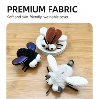 Jouet pour chat interactif intelligent avec couverture en peluche lavable, imitant un insecte automatique à ailes battantes, pour l'exercice des chatons