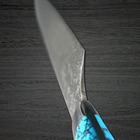 Couteau de chef de luxe en acier Damas, manche en bois, haute qualité, multi-usages, professionnel, pour cuisine, ambidextre, passe au lave-vaisselle