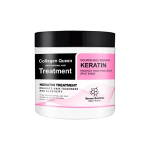 Crème lissante pour cheveux Dommages réparés Salon professionnel Soin des cheveux à la kératine brésilienne 1000ml Traitement à la kératine protéinée