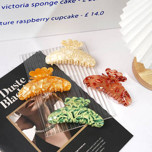 Pinza de Pelo con Diseño de Media Luna, Simple y Personalizada, para Cabello Grueso, Volumen, Acetato, Unisex, Moda, Pinza de Pelo Grande, Personalizada - Product Image 6