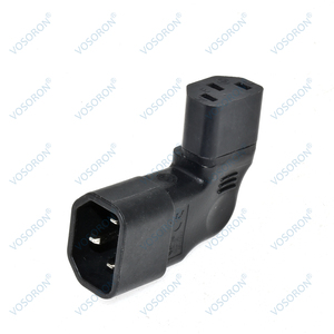Adaptador de Corriente IEC C14 a C13, Ángulo Izquierdo/Derecho, Conector IEC 320 C14 Macho a IEC 320 C13 Hembra para <span class=keywords><strong>TV</strong></span> de Montaje en Pared con Pantalla LCD - Product Image 3