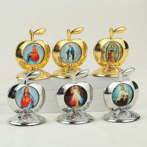 Dekorasi Rumah Oval Bertema Katolik Retro Religius dengan Gambar Maria dan Malaikat, Kerajinan Hiasan Meja Kantor - Product Image 1