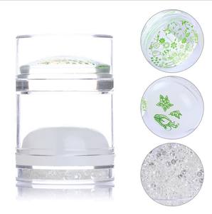 <span class=keywords><strong>Tampon</strong></span> à ongles en silicone avec poignée métallique pour estampage de vernis à ongles imprimé <span class=keywords><strong>manucure</strong></span>, outil de plaque d'image - Product Image 2