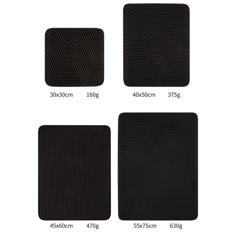 custom detachable waterproof double layer eco friendly eva pet cat sand litter trapper clean toilet mat pad